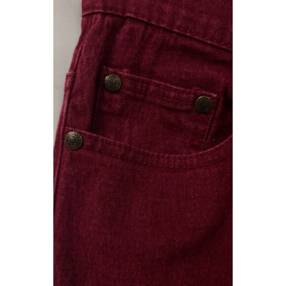 DG2 Diane Gilman Womens Red SZ 4P Mid Rise Denim Straight Leg Jeans W30 L30 - Picture 6 of 12